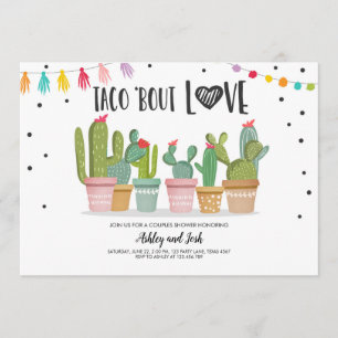 Invitation Taco sur l'amour Fiesta Couple Shower Cactus