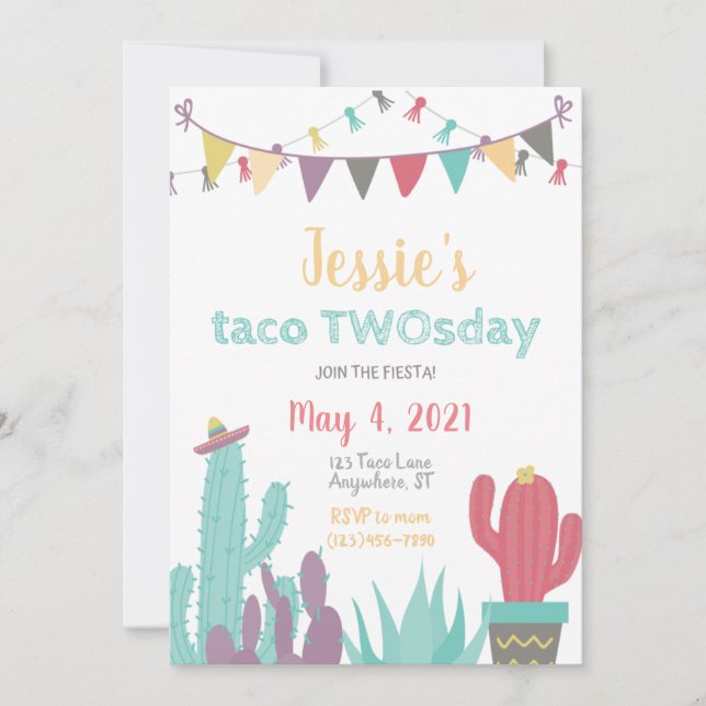 Invitation Taco Twosday (Devant)