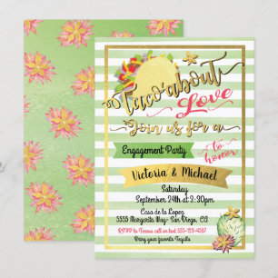 Invitation Taco'about Love Mexcian fiesta Douche Couples