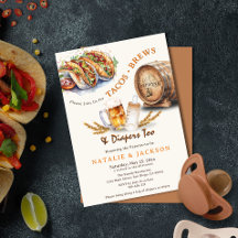 Tacos & Brews Diapeurs Baby shower Décontracté Cou