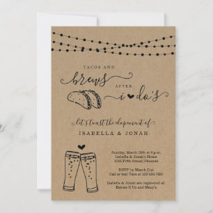 Invitation Tacos et bières après la réception de mariage seul