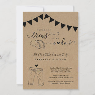 Invitation Tacos et bières après la réception de mariage seul