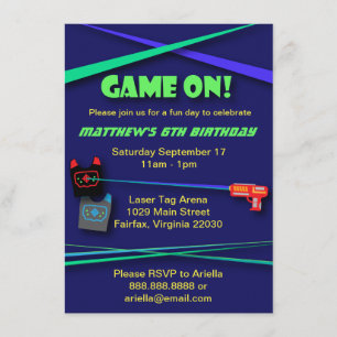 Invitation Tag laser Anniversaire ou Team Building Party