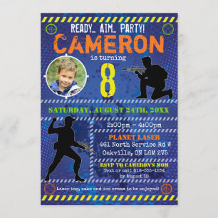 Invitation Tag laser fête d'anniversaire