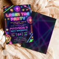 Tag laser Neon Glow Arcade Party fille anniversair