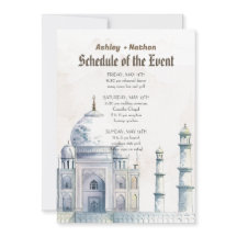 Taj Mahal Typologie Mariage aquarelle