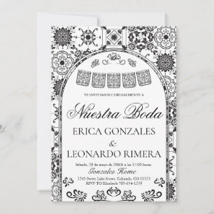 Invitation Talavera Papier découpé Mariage Espagnol