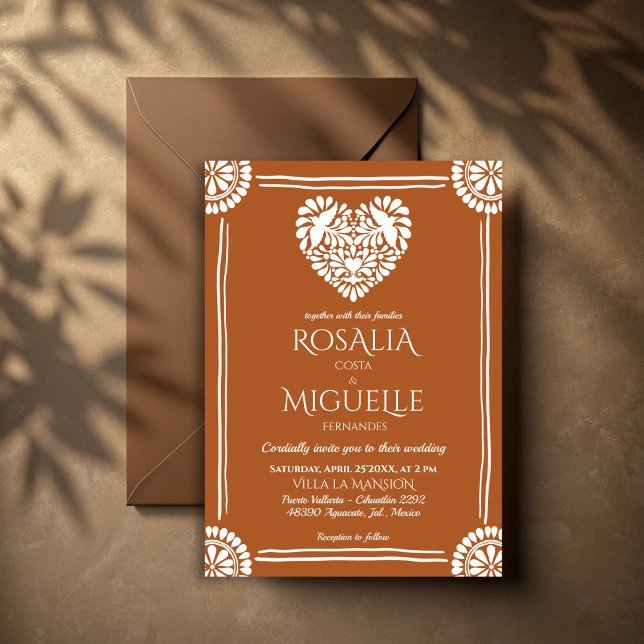 Invitation Talavera terre cuite mariage mexicain (Talavera terracotta Mexican wedding Invitation cards with rsvp template instant download)
