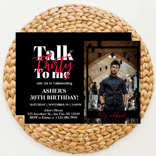 Invitation Talk 30 To Me 30th Birthday Party Photo