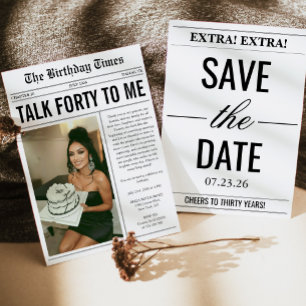 Invitation Talk Forty To Me Journal 40e Anniversaire