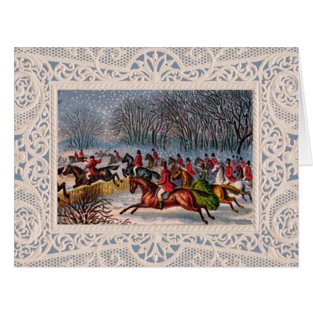 Invitation Tally Ho ou grande carte de voeux (Devant horizontal)