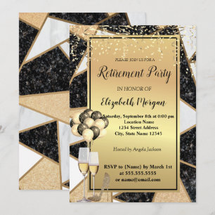 Invitation Talons de parties scintillant, Ballons, Partie de 
