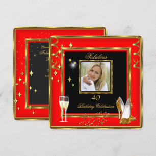 Invitation Talons hauts Champagne Or Rouge Photo 40 Fabulous