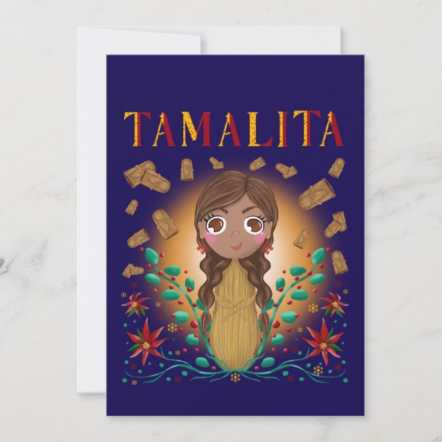 Invitation Tamalita Tamal Zia Flowers Tamales (Devant)