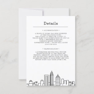 Invitation Tampa, Mariage de Floride   Détails de l'invité