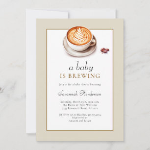 Invitation Tan A Baby Est En Train De Brûler Baby shower De C