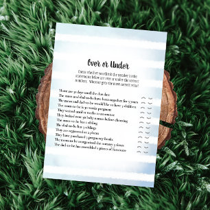 Invitation Tan Bunny Bleu Sur Sous Baby shower Jeu