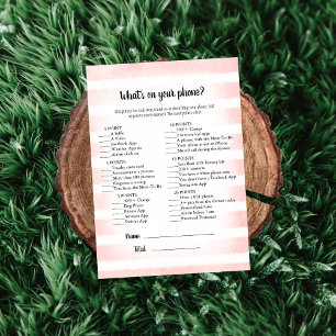 Invitation Tan Bunny Pink Ce qui est sur votre jeu de télépho