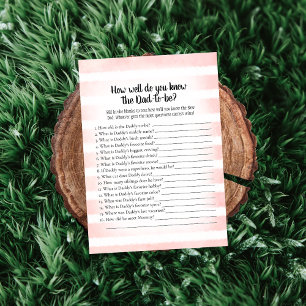 Invitation Tan Bunny Pink Qui Connaît Papa Meilleur Jeu De Do