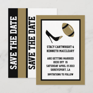 Invitation Tan Football Mariage Enregistrer La Date Faire-par