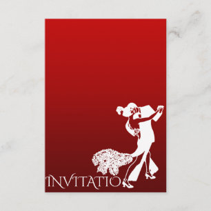 Invitation Tango Classic Danse Personnalisé Red Wine Field