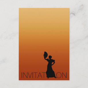 Invitation Tango Flamenco Latin Dance Party Brown Ombre