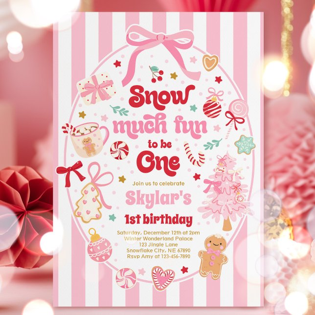 Invitation Tant de plaisir d'être un arc de Noël pour un anni (Créateur téléchargé)