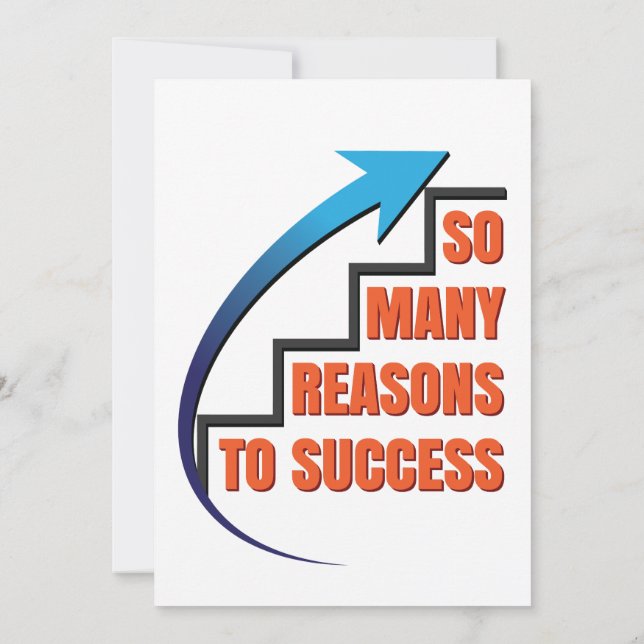 Invitation Tant de raisons de succès - Citation motivationnel (Dos)