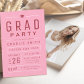 Invitation Taperie de remise de diplôme Moderne Simple Rose R
