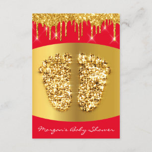 Invitation Tapis rouge Baby shower royal Pieds fille garçon o