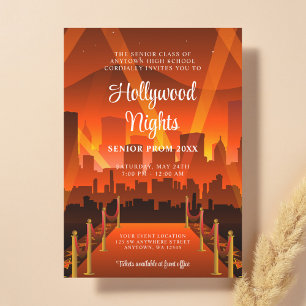 Invitation Tapis Rouge Hollywood City Prom