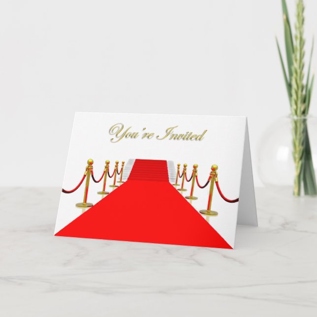 Invitation Tapis rouge vous êtes invités (Devant)