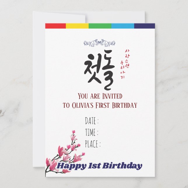Invitation Tapisserie de fête d'anniversaire bannière de styl (Devant)
