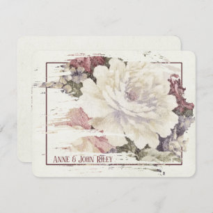 Invitation Tapisserie Rose vintage texture