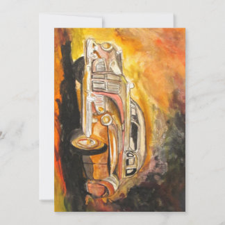 Invitation Tarjeta auto retro