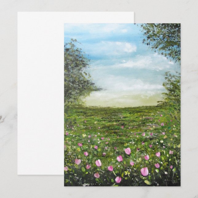 Invitation Tarjeta de paisaje  (Devant / Derrière)