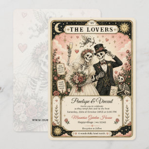 Invitation Tarot Amusement Jusqu'à Ce Que La Mort Nous Sépare