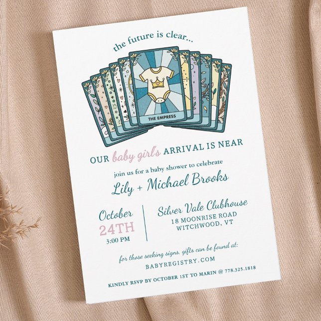 Invitation Tarot Empress Baby Girl Celestial Baby Shower (Créateur téléchargé)