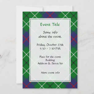 Invitation Tartan du clan Duncan