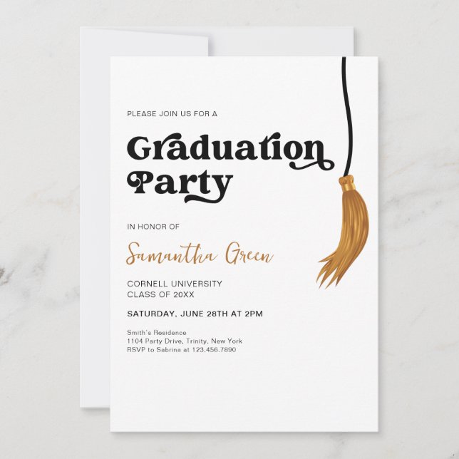 Invitation Tassel Graduation Party (Devant)