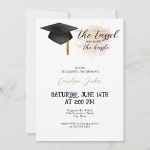 Invitation Tassel Worth The Hassle Graduation Party