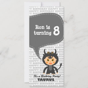 Invitation Taurus fête d'anniversaire