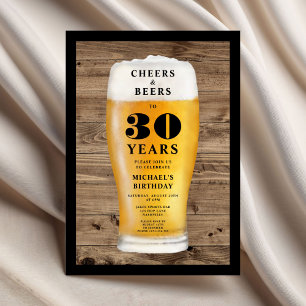 Invitation Tchin Tchin Et Bières 30ème Anniversaire