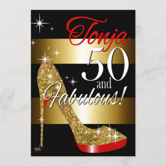 Invitation TD 50 et Fabulous Parties scintillant Stiletto Ann