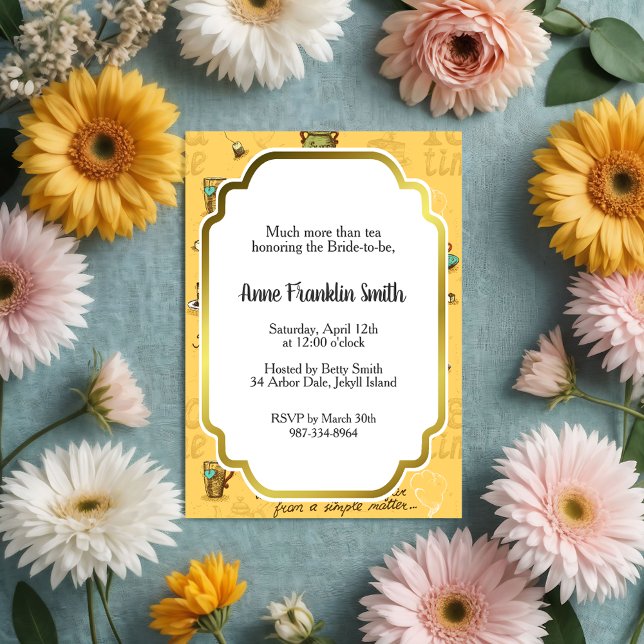 Invitation Tea jaune et thé au miel (Créateur téléchargé)