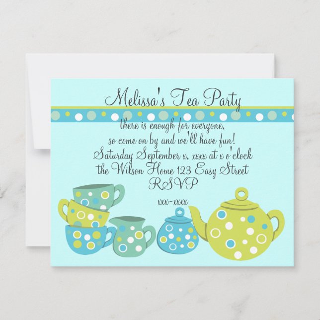Invitation Tea Party (Devant)