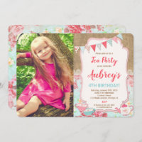 Tea party anniversaire photo shabby chic burlap gi