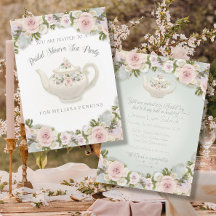 Tea Party Blush Rose Fête des mariées de feuille S