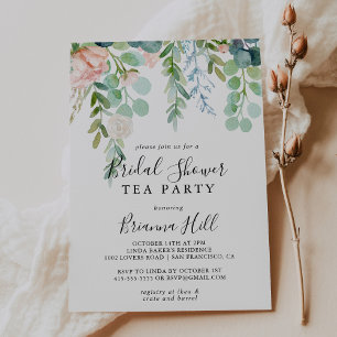 Invitation Tea Party de Fête des mariées florale tropicale co