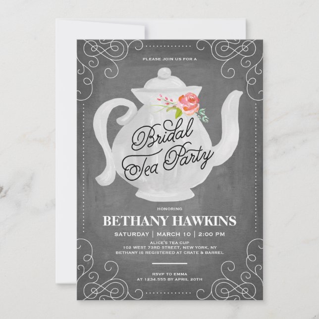 Invitation Tea Party | Fête des mariées (Devant)